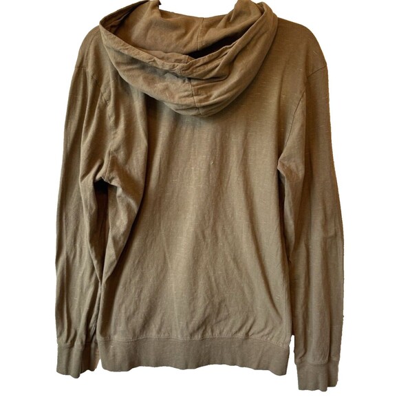 THE NORTH FACE Shirt Mens Medium 1/4 Snap Pullover Hooded Brown Lightweight - Picture 6 of 11